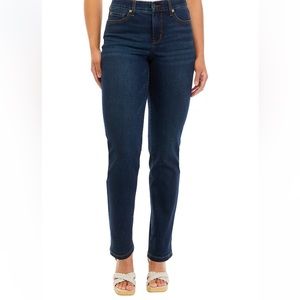 Wonderly Mid Rise Straight Leg Jean